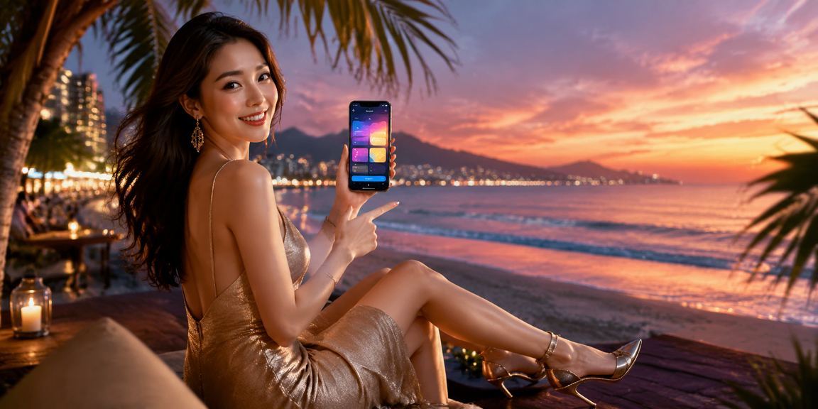 Cảnh biển Đà Nẵng với người dùng nhận thưởng hoàn tiền VIP trên điện thoại