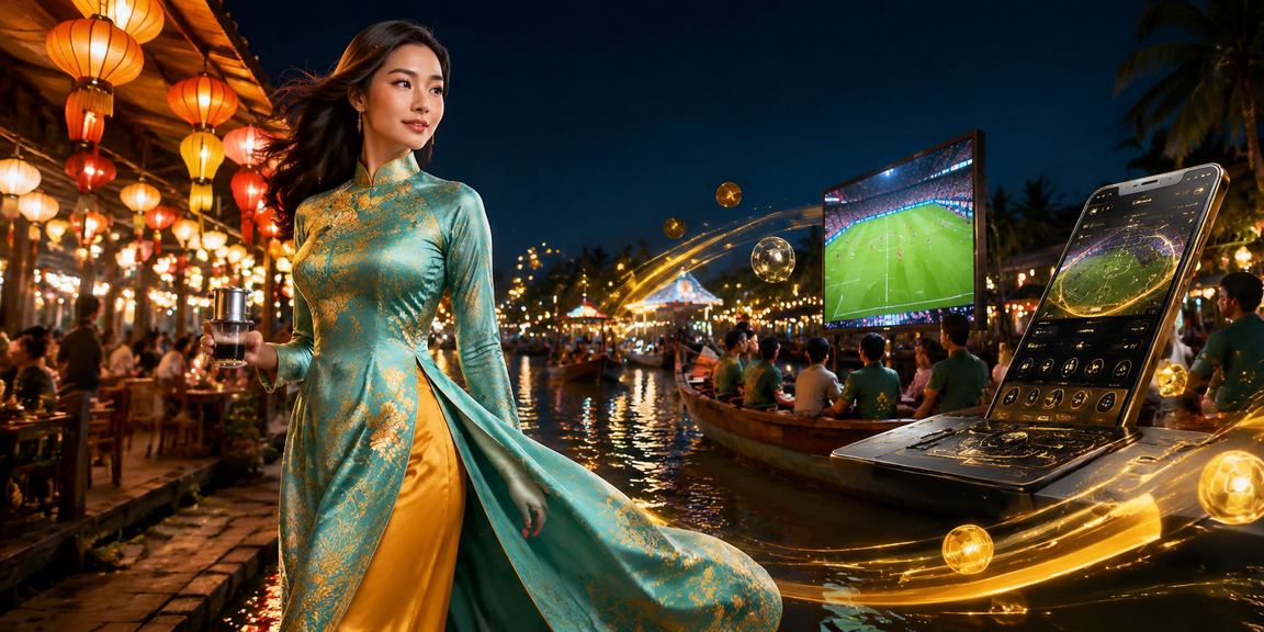 Người dùng vùng Đồng bằng sông Cửu Long đặt cược trực tuyến trong trang phục áo dài truyền thống